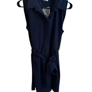 Chic Sleeveless Navy Romper